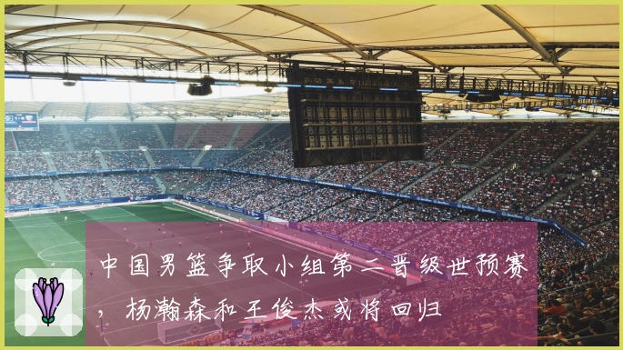 中国男篮争取小组第二晋级世预赛，杨瀚森和王俊杰或将回归